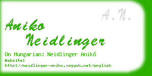 aniko neidlinger business card
